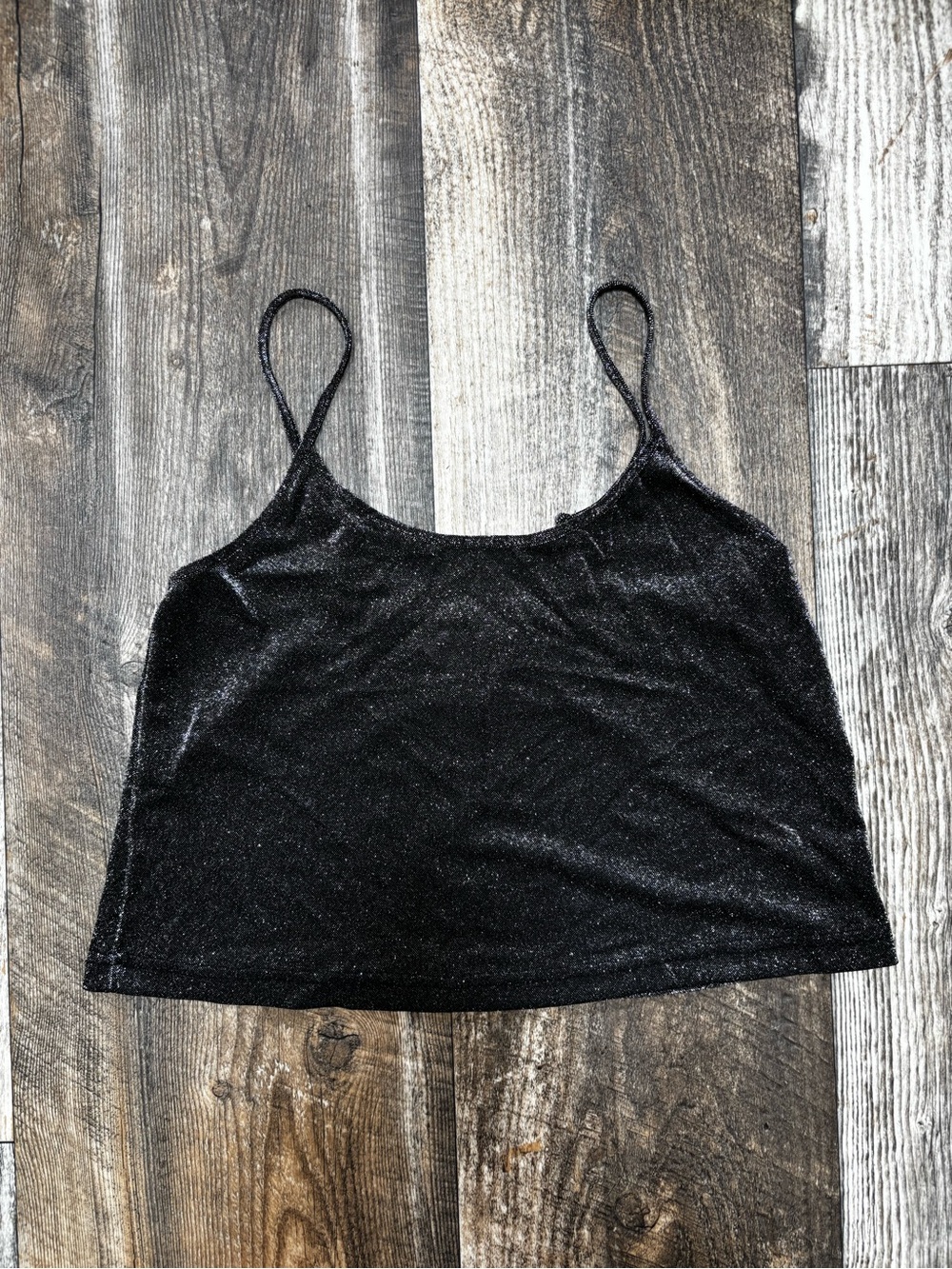 Juicy Couture Black Glitter Camisole Top